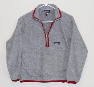 Patagonia Synchilla Youth Kids Large (12) Fleece Jacket Gray Half Zip Vintage - Picture 1 of 4