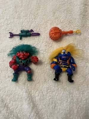 Vintage 1992 Troll Warriors Set of 2 Complete w/ Weapons - Image 1 of 4