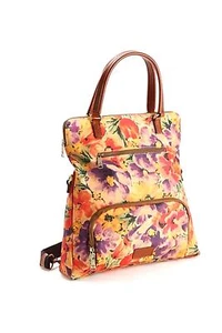 Patricia Nash Coated Canvas Trapani Convertible Backpack Rainforest - Picture 1 of 1