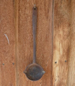 Antique 1917 Pasco Los Angeles Lead Smelting Forging Ladle w 2 Pour Spouts 15" - Picture 1 of 16