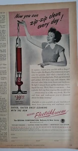 Regina Electrikbroom 1947 aspiradora con cremallera anuncio vintage - Imagen 1 de 1