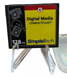 SimpleTech 128MB CompactFlash Card with storage case. - Picture 1 of 3