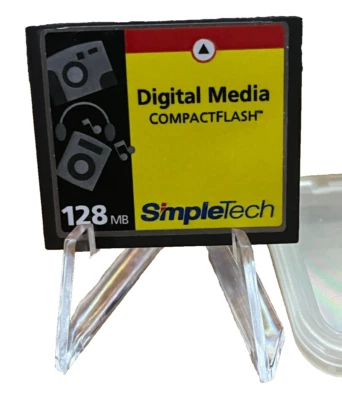 SimpleTech 128MB CompactFlash Card with storage case. - Image 1 of 3