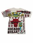 T-shirt vintage 1993 Chicago Bulls Michael Jordan 3x champions du monde NBA AOP