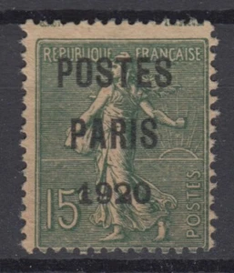 FRANCE : PREOBLITERE SEMEUSE POSTES PARIS N° 25 UTILISE - SIGNE CALVES COTE 125€ - Imagen 1 de 2