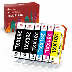 6 PK PGI-280 XXL CLI-281 XXL Ink for Canon Pixma TS8120 TS8220 TS8320 TS8322 - Picture 1 of 8