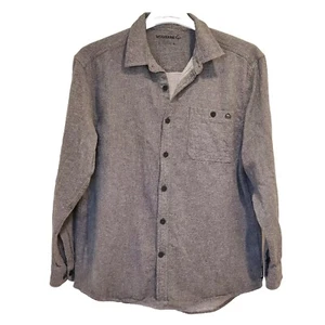 Wolverine Gray Shirt Men's Size XL Cotton Button-Up Long Sleeves Pocket VGUC - Picture 1 of 7