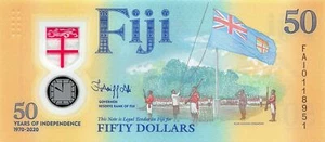 Fiji $50 1970 - 2020 Commemorative Series FAI Uncirculated Banknote - Picture 1 of 2