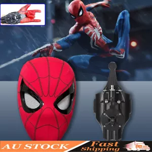 Full Face Mask with Moving Eyes Chin Remote Control Hero Cosplay Gift Spiderman - Picture 1 of 17