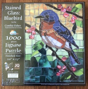 SunsOut 1000 Teile Puzzle - Buntglas: Bluebird - NEU! - Bild 1 von 3