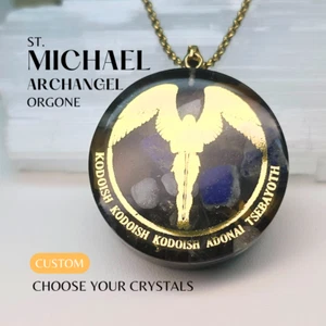 Michael Archangel Custom Orgone Necklace. Protection, Channel, Guiding, Courage - Picture 1 of 13