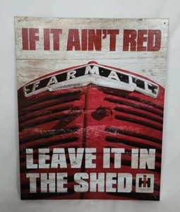 International Harvester Logo Tractor Barn Tin Sign 12 x 16 If It Aint Red Keep - Picture 1 of 2