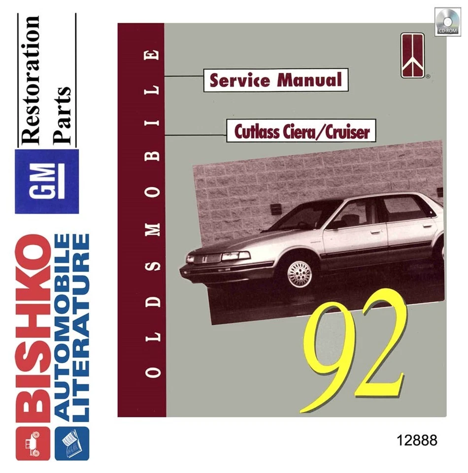1992 Oldsmobile Cutlass Ciera, Cutlass Cruiser Shop Service Repair Manual CD - Image 1 of 1