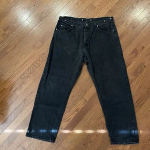 Rare Vintage Wrangler Wild Ass Jeans Mens 40x30 Black Relaxed Fit - Picture 1 of 7