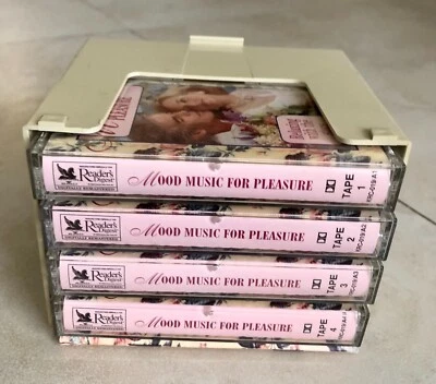 Reader's Digest: MOOD MUSIC FOR PLEASURE CASSETTE 4-TAPE SET w/ BOOKLET & HOLDER - Image 1 of 4