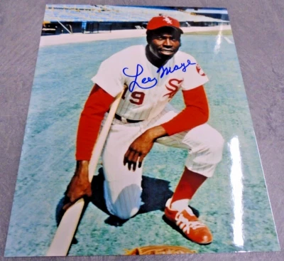1990'S MLB LEE MAYE AUTOGRAPHED PHOTO CHICAGO WHITE SOX BASEBALL OUTFIELDER RARE - Image 1 of 4