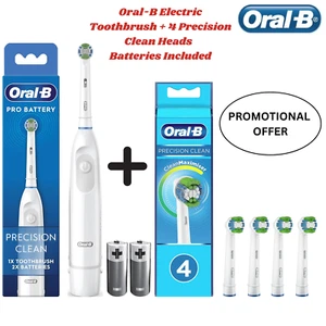 Braun Oral-B Precision Clean Electric Toothbrush + 4 Brush Heads (Choose Yours) - Picture 1 of 10