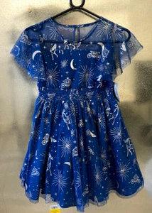 Disney Parks Authentic Dark Blue Cinderella Dress up Glitter Size 9/10 Costume - Picture 1 of 9