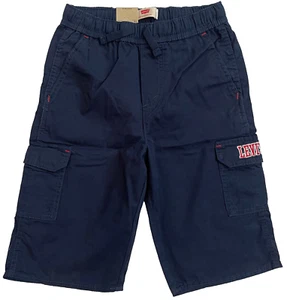 New Levis Big Boys Pull On Cargo Shorts Size: 10REG W25 Navy Blue Levi - Picture 1 of 9
