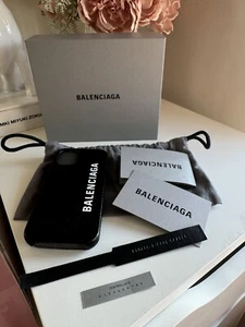 Balenciaga Iphone 12 Mini Black Leather Case - Zdjęcie 1 z 8