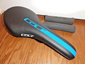 Asiento de sillín de bicicleta GT BMX carretera carreras bicicleta de montaña asiento GT azul negro JUSTEK - Imagen 1 de 12