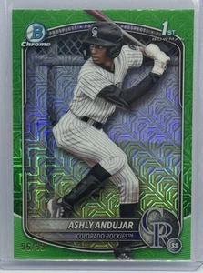 Ashly Andujar - 2025 Bowman Chrome Prospects #BCP-20 Green Mojo/99 ROCKIES - Bild 1 von 2