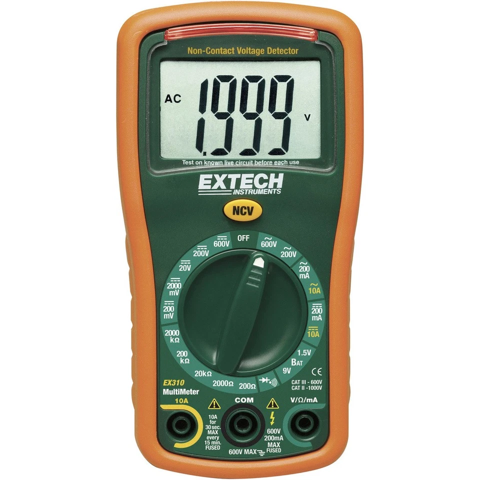 Extech EX310 Hand-Multimeter  digital  CAT III 600 V Anzeige (Counts): 2000 - Bild 1 von 1