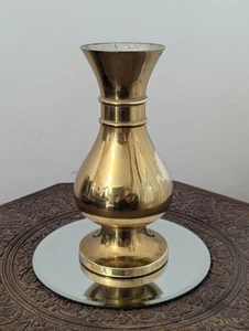 Antike Messing schwere Kirche religiöse Vase Vintage   - Bild 1 von 13