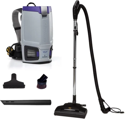 Mochila aspiradora comercial ProTeam GoFit 6 PH, 6 cuartos con boquilla eléctrica 107769 Foto 1 de 4