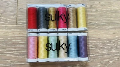 Sulky Threads 12 rolls and 200 Yards Each Lot *Free Shipping* - Image 1 of 2
