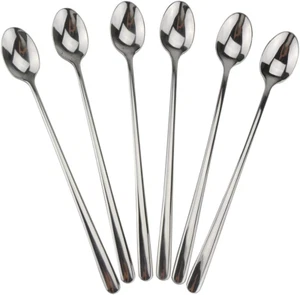 Long Handle Spoon, 9-Inch Ice Tea Spoon, Premium 18/10 Stainless Steel Iced Tea - Picture 1 of 12