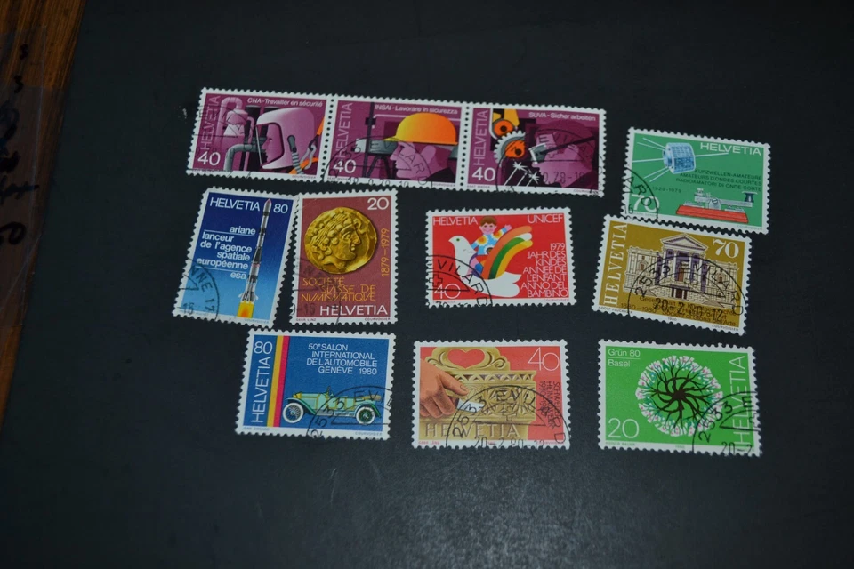 SWITZERLAND SCOTT #659-661 #677-680 #681-684 INDUSTRY SAFETY THREE USED SETS - Image 1 of 1