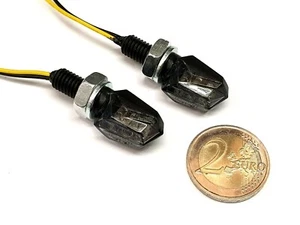 Mini Led Blinker schwarz getönt Motorrad Quad Top Qualität 1 Paar E-geprüft - Bild 1 von 4