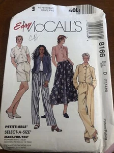 96 McCALLS 8166 Jacket Pants Shorts Skirt PATTERN Size 12,14,16 - Picture 1 of 2