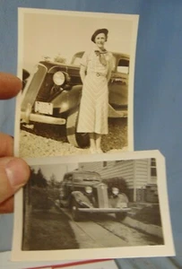1935 STUDEBAKER 8 CYLINDER SEDAN SNAP SHOT PHOTOGRAPHS ORIGINALS VINTAGE - Picture 1 of 6