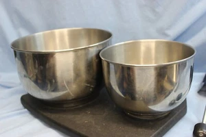 Vintage  Speed Mixer Metal Mixing Bowl 9IN 7IN 4IN RUBBER BASE - Picture 1 of 6