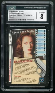 AGENT DANA SCULLY X-Files CCG (1996) Premiere Edition XF96-0173v1 Fixed CGC 8 - Picture 1 of 2