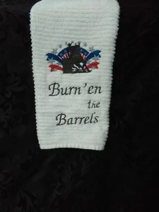 barril carreras toalla de cocina western caballo vaquero rodeo  - Imagen 1 de 5