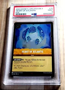 2024 Disney Lorcana Into The Inklands HEART OF ATLANTIS #30 Foil PSA 9 Mint - Picture 1 of 2