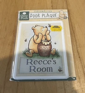 BRAND NEW Winnie the Pooh Door Plaque Reece’s Room - Picture 1 of 1