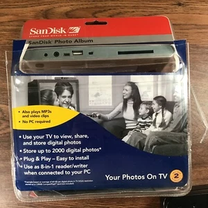 Álbum de fotos de TV reproduce clips de video MP3 SIN NECESIDAD DE PC Plug Play EZ Instalación SanDisc - Imagen 1 de 19