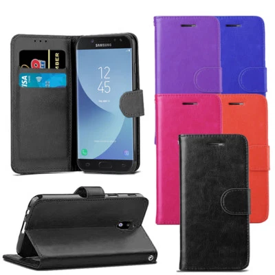 Per Samsung Galaxy J3 2017 J330 - Custodia a portafoglio in pelle premium - Immagine 1 di 2