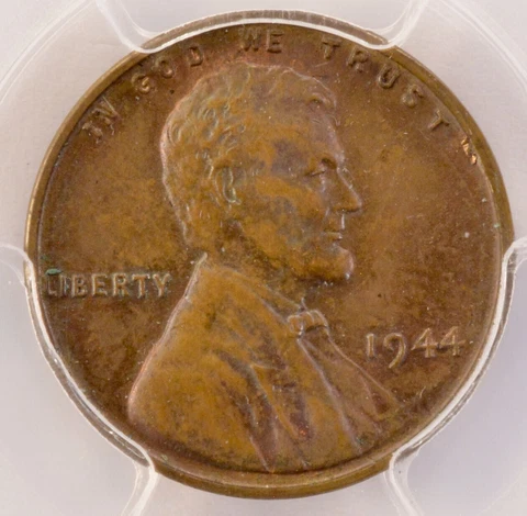 1944 1c Wheat Cent Rolled Thick Planchet 4.21 Grams PCGS MS64 BN Cover