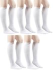 Compression Socks Calf Foot Knee Pain Relief Support Stockings White L/XL 5 Pair