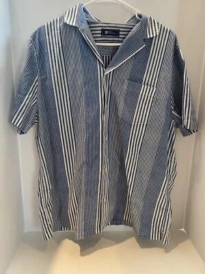 Reyn Spooner Shirt Men's Medium Tailored Fit Blue Striped Cotton. - Image 1 of 4