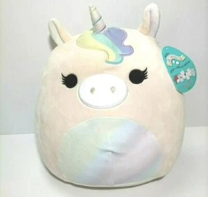 Squishmallows Kellytoy Mellie The Unicorn 12" Cuddly Peach Plush Plushie Toy - Picture 1 of 2
