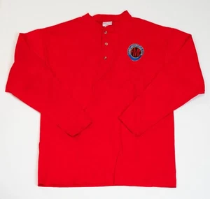 Vintage Ford Motorcycle Club Long Sleeve Shirt Size XL Racing Car Henley Neck - Picture 1 of 15