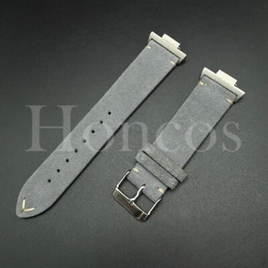 Cinturino orologio vintage pelle scamosciata adatto adattatore Tissot PRX sgancio rapido GRIGIO - Foto 1 di 4