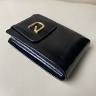 Vintage Buxton Convertible Wallet Billfold Black Top Grain Cowhide Leather 4”x3”