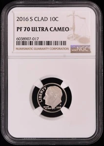 2016-S Clad Roosevelt Dime NGC PF 70 RD ULTRA CAMEO - Picture 1 of 2